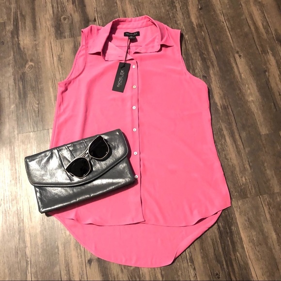 RACHEL Zoe Hi Low Sleeveless Button Up - Picture 5 of 7